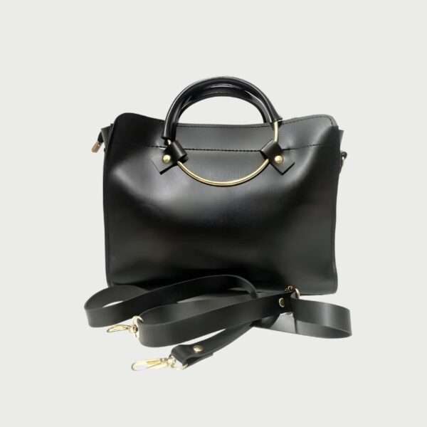 Double Ring Shoulder Bag Black